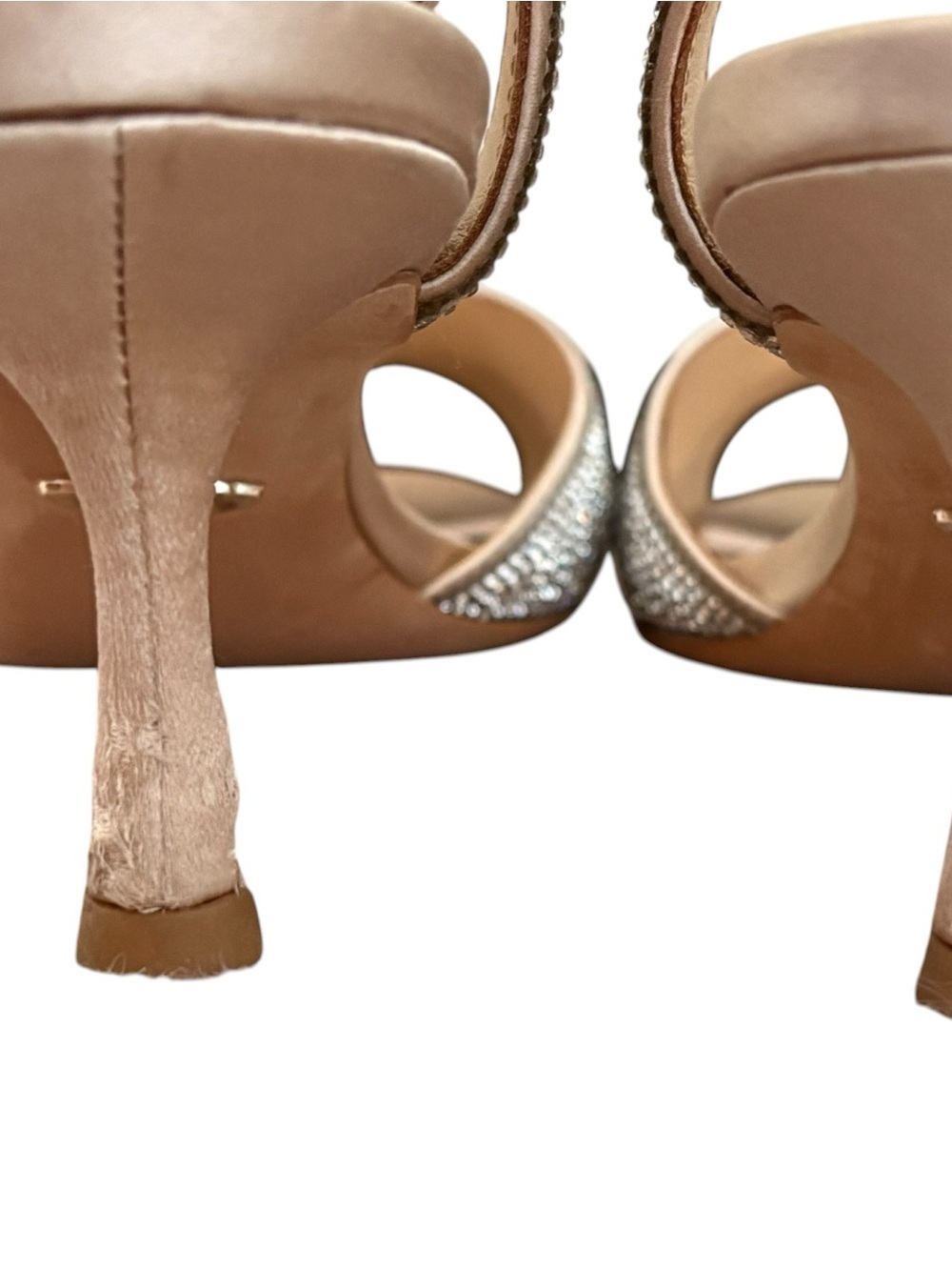 Badgley Mischka Remi Rhinestone Bow Champagne Ankle-Strap Heel - Picture 10 of 16